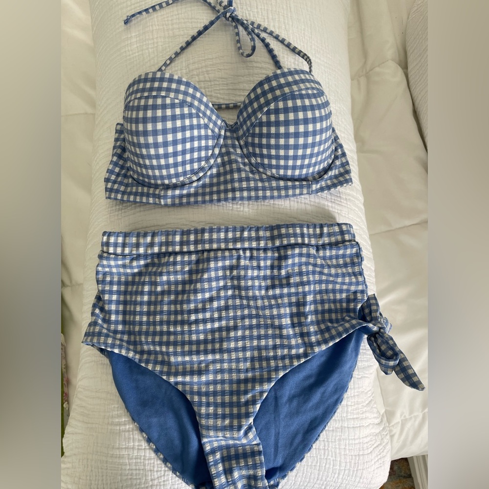 Vigoss brand checkered high waisted swim suit